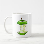 Kern Cartoon-grüner Apples (Oma-Smith) Apple Kaffeetasse (Links)