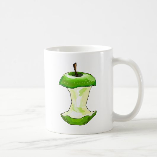 Kern Cartoon-grüner Apples (Oma-Smith) Apple Kaffeetasse (Rechts)