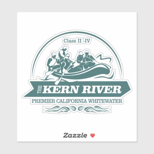 Kern Fluss (Rafting 2) Aufkleber (Blatt)