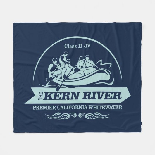 Kern Fluss (Rafting 2) Fleecedecke (Vorderseite (Horizontal))