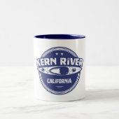 Kern River California Kayaking Zweifarbige Tasse (Mittel)