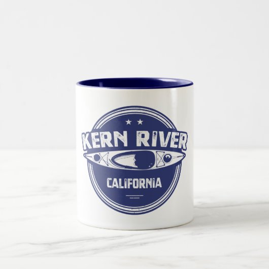Kern River California Kayaking Zweifarbige Tasse (Mittel)