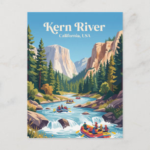 Kern River Kalifornien White Water Rafting USA Postkarte