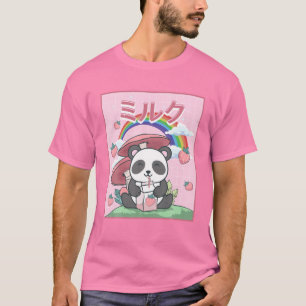 Kernästhetik Kawaii Panda Strawberry Milk T-Shirt