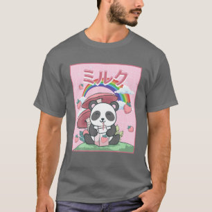 Kernästhetik Kawaii Panda Strawberry Milk T-Shirt