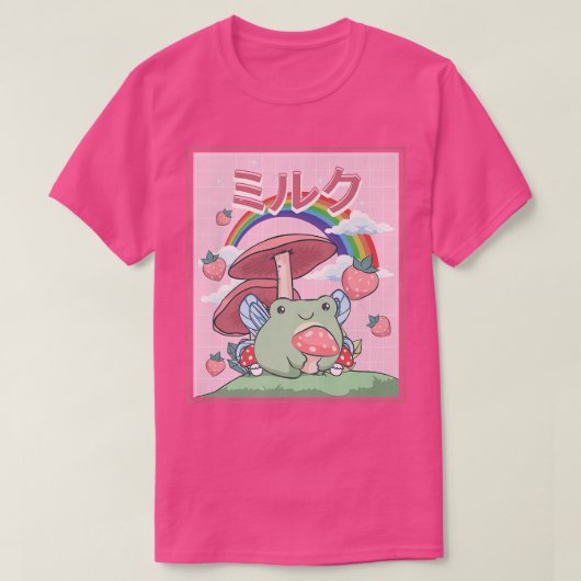 Kernästhetisch Kawaii Fairy Frosch Pilze T-Shirt (Design vorne)