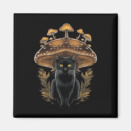 Kernästhetische Katze Pilz Magnet (Vorne)