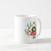 Kernästhetischer Kawaii-Frosch auf Mushroom Kaffeetasse (VorderseiteRechts)
