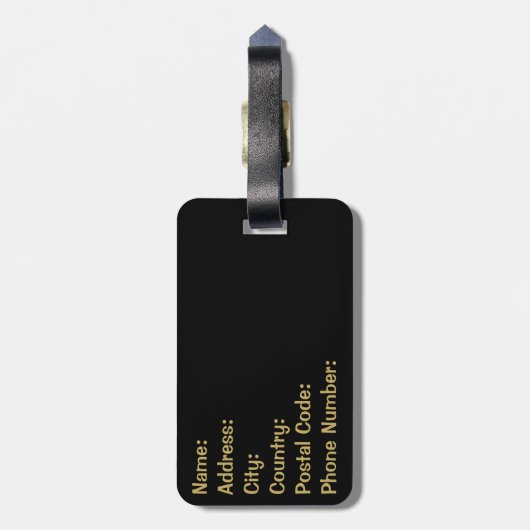 Kernästhetisches Design Gepäckanhänger (Rückseite vertikal)