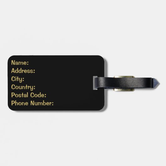 Kernästhetisches Design Gepäckanhänger (Rückseite horizontal)