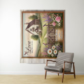 Kernband "Liebe wächst hier" Wandteppich (Beispiel)