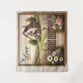 Kernband "Liebe wächst hier" Wandteppich (Vorderseite)