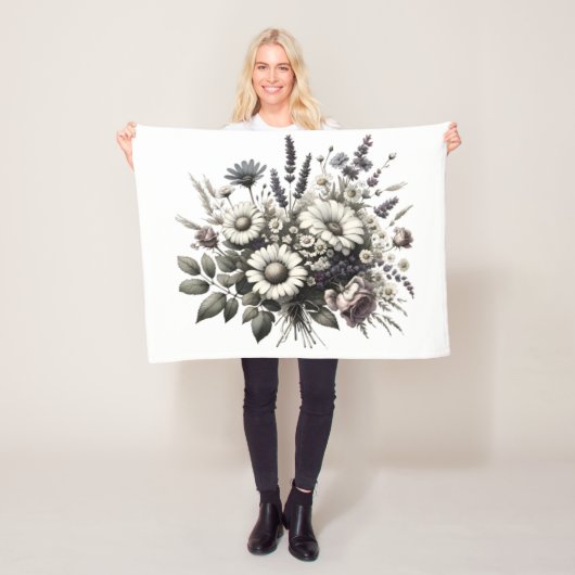 KernBlume für Vintage Hütte Fleecedecke (Beispiel)