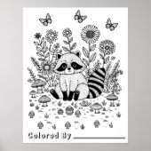 Kernbrennbahn, Pilze und Blume Poster (Vorne)