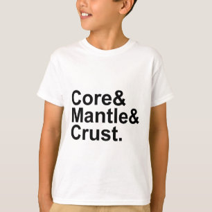 Kernbrennenkruste Interne Struktur der Erde T-Shirt