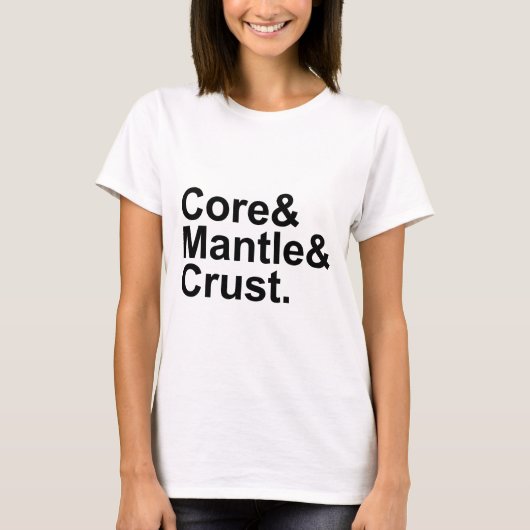 Kernbrennenkruste | Interne Struktur der Erde T-Shirt (Vorderseite)