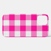 Kernbrenner Rosa Gingham kariert Case-Mate iPhone Hülle (Rückseite (Horizontal))