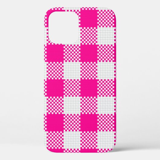 Kernbrenner Rosa Gingham kariert Case-Mate iPhone Hülle (Rückseite)