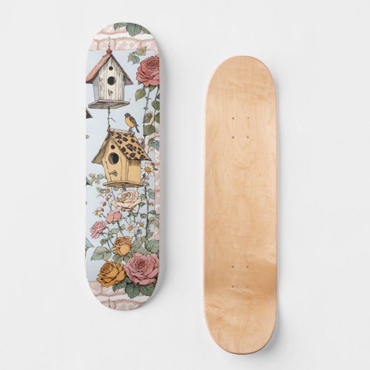 Kernbrennhäuser Rose und Spitzen Skateboard (Vorderseite)