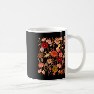 Kerndruckdruck Pressed Blume Blauer Herbst Kaffeetasse
