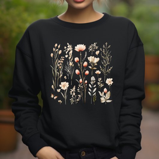 Kerne Blume und Schmetterlinge Sweatshirt