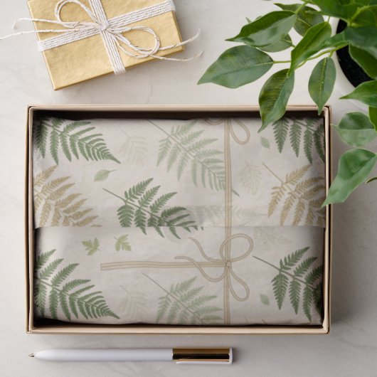 Kerne Fern-Blätter Drucktissue Paper Seidenpapier (Geschenk)