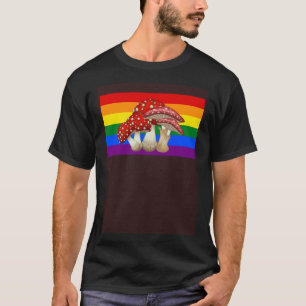Kerne Mushroom Liebe Gay Pride Flag Mykologie T-Shirt