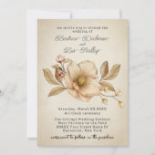 Kerne Wildblume Blüten Rustikale Hochzeit Einladung (Vorderseite)