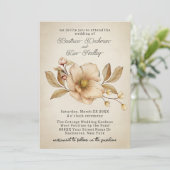 Kerne Wildblume Blüten Rustikale Hochzeit Einladung (Stehend Vorderseite)