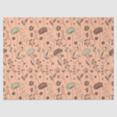 Kerne Wildblumen Pfirsich Fuzz mit Sage Green Seidenpapier (Vorderseite)