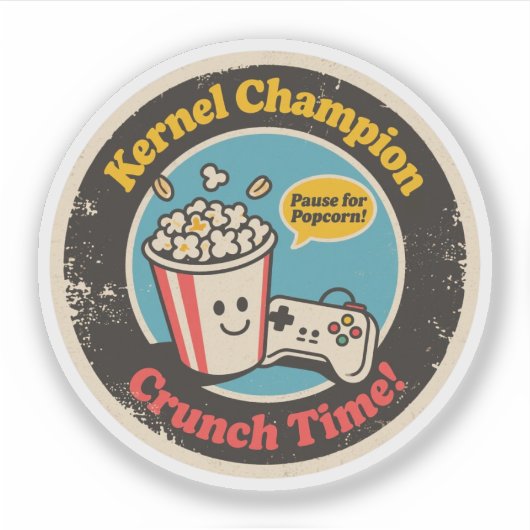 Kernel Champion Crunch Time Gamer Aufkleber (Vorderseite)