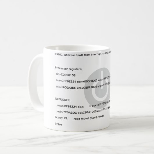 Kernel_Panic Kaffeetasse (Vorderseite Links)