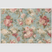 Kernelemente Vintage Rose Blumendekoupage Seidenpapier (Vorderseite)