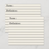 Kernfach-Flashkarten für akademische Planer (Vorne/Hinten)