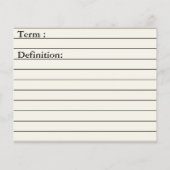 Kernfach-Flashkarten für akademische Planer (Rückseite)