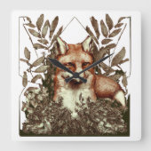 Kernfox Vintag Quadratische Wanduhr (Vorderseite)