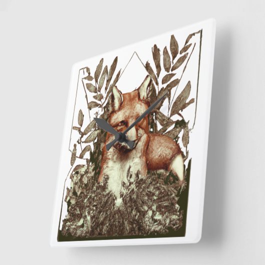 Kernfox Vintag Quadratische Wanduhr (Winkel)