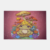 Kernfrosch-Blume-Pilze Fußmatte (Vorderseite)