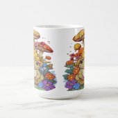 Kernfrosch-Blume-Pilze Kaffeetasse (Mittel)