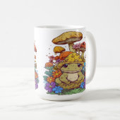 Kernfrosch-Blume-Pilze Kaffeetasse (VorderseiteRechts)