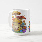 Kernfrosch-Blume-Pilze Kaffeetasse (Vorderseite Links)
