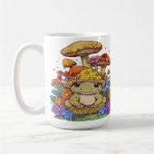 Kernfrosch-Blume-Pilze Kaffeetasse (Links)