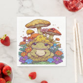 Kernfrosch-Blume-Pilze Serviette (Beispiel)