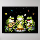 Kernfrosch-Camping Poster (Vorne)