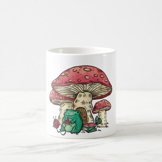 Kernfrosch mit Champignon Kaffeetasse (Mittel)