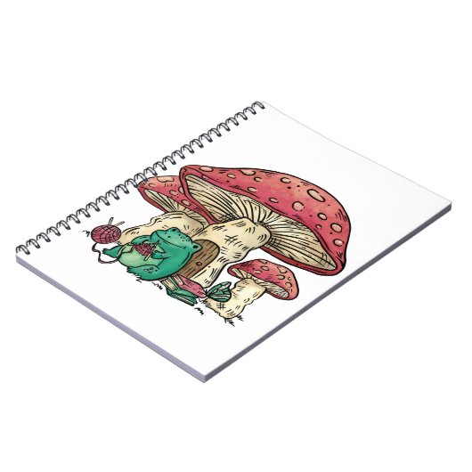 Kernfrosch mit Champignon Notizblock (Linke Seite)