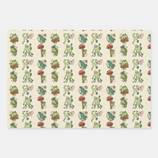 Kernfrosch mit Pilz  Geschenkpapier Set (Vorderseite 3)