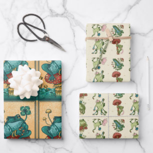 Kernfrosch mit Pilz  Geschenkpapier Set