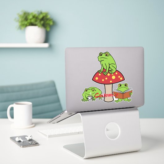 Kernfrösche Thunder_Cove Aufkleber (Laptop auf Schreibtisch)