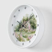 Kerngehäuse Hütte Watercolor Wall Clock Uhr (Winkel)